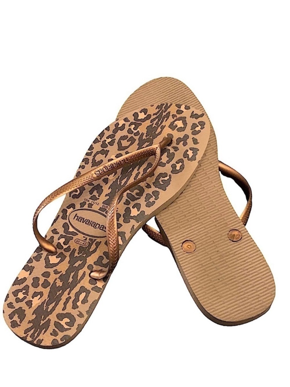 𝅺LEOPARD Havaianas Size 11/12